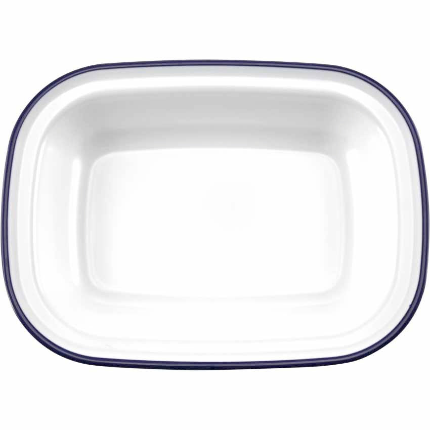 ENAMEL 10.5" RECTANGULAR PIE DISH - NAVY BLUE - EFAY # 2205111