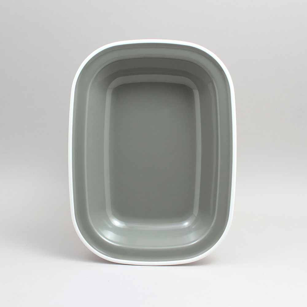 ENAMEL 10.5" RECTANGULAR PIE DISH - GREY - EFAY # 2205112