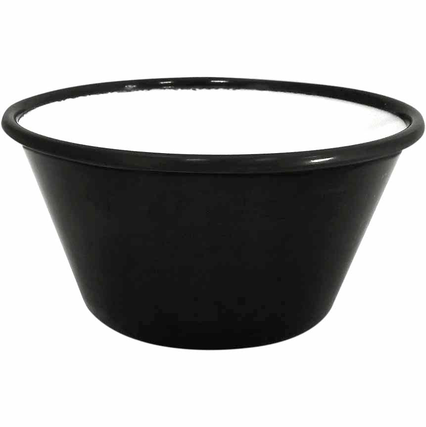 ENAMEL LOOK 2OZ RAMEKIN - BLACK - EFAY # 2211023