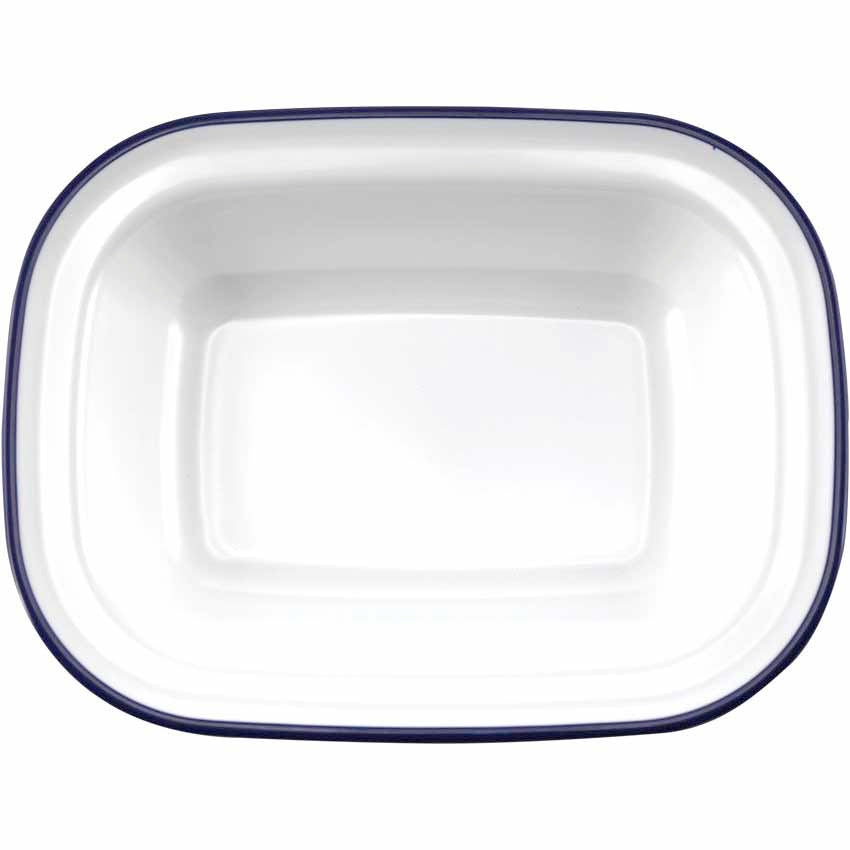 ENAMEL 9" RECTANGULAR PIE DISH - NAVY BLUE - EFAY # 2212091