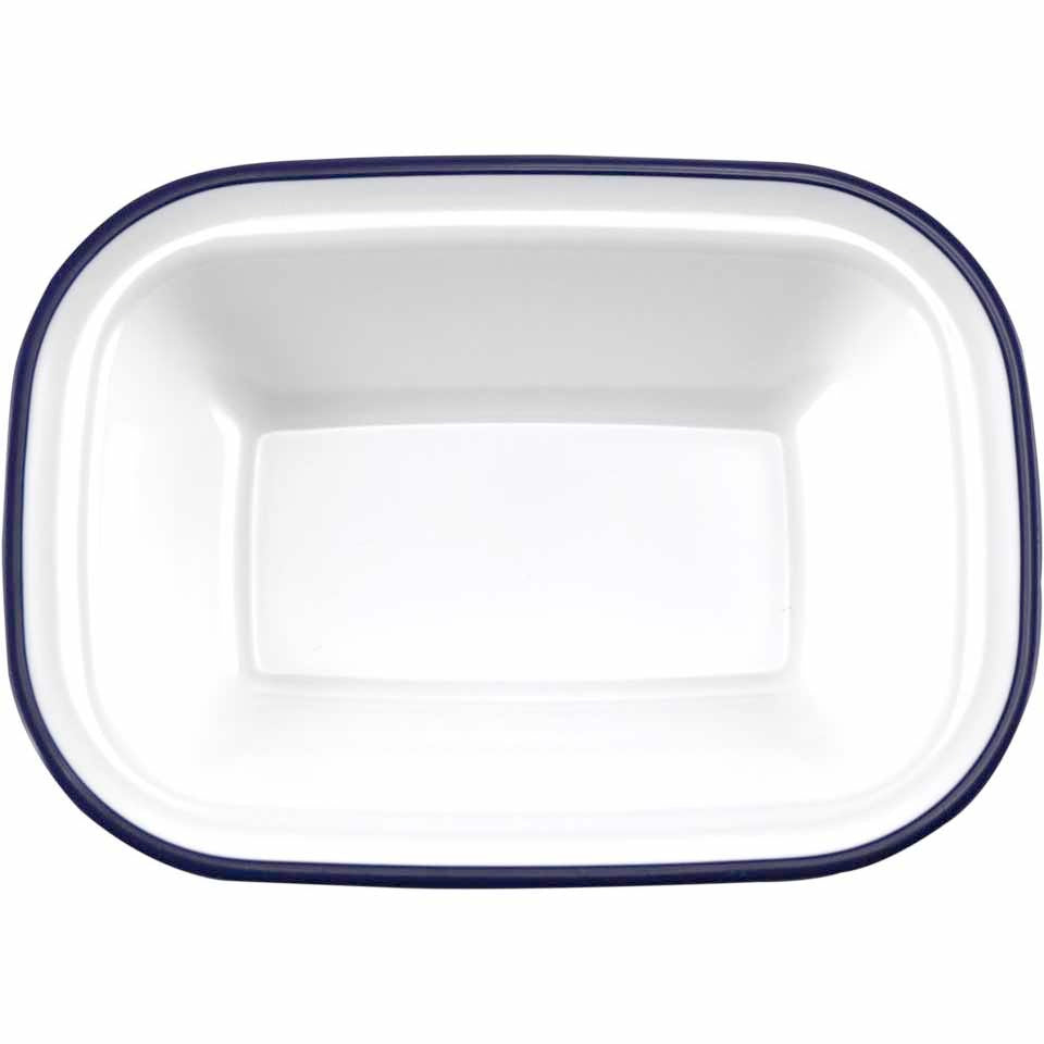 ENAMEL 8" RECTANGULAR PIE DISH - NAVY BLUE - EFAY # 2213081