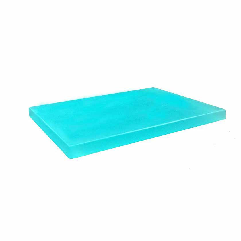 CRYSTAL PASTRY RECTANGULAR TRAY - TURQUOISE - EFAY # 408512TU