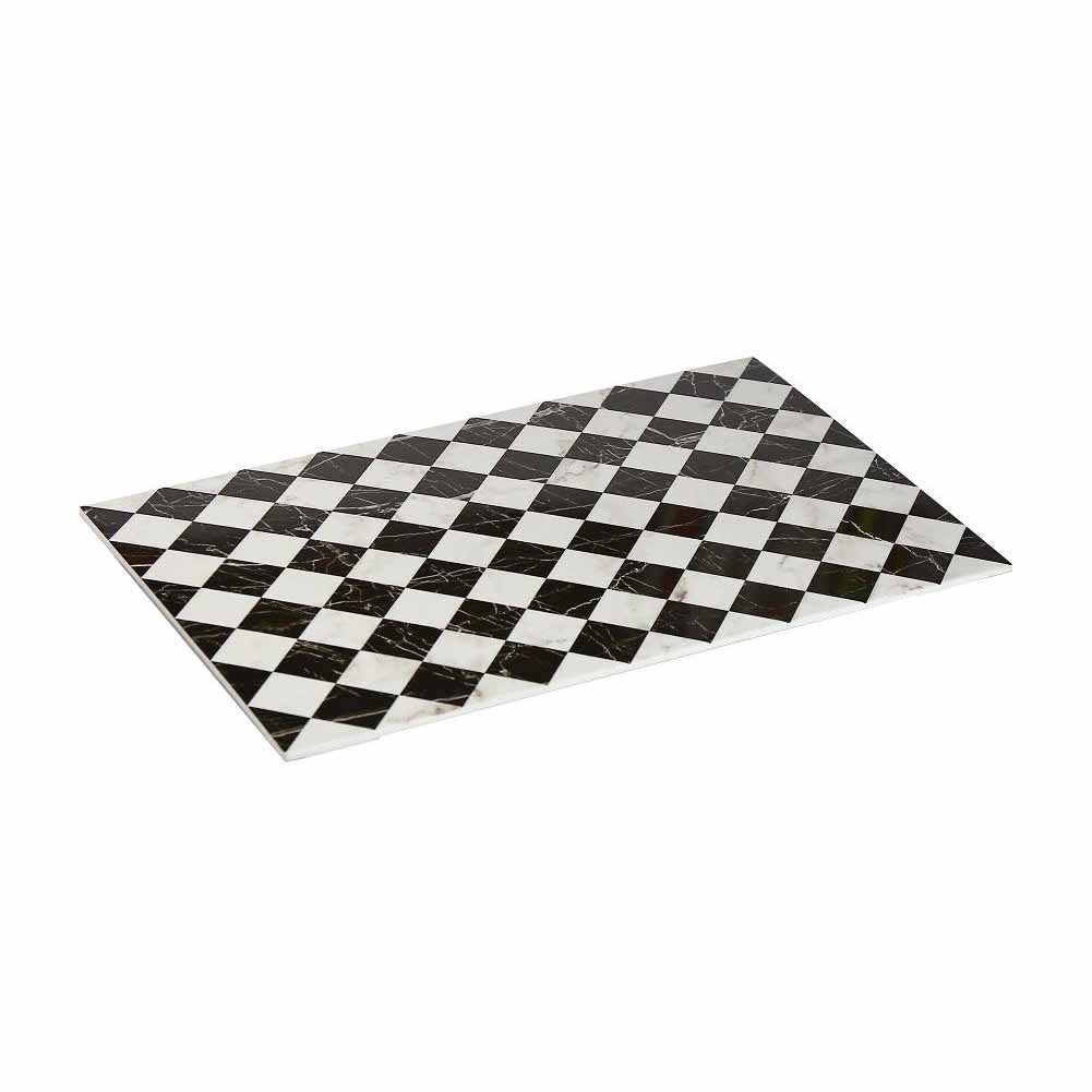 MARBLE 1/1 FOOTED PLATTER - WHITE VERSAILLES - EFAY # 5332FPW12