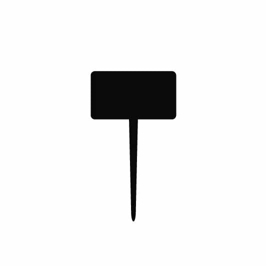 RECTANGLE STICK(6PCS/BAG) - BLACK - EFAY # 590606BK