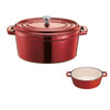 CAST IRON MINI OVAL PAN - RED - KITCHENWARE # 621107