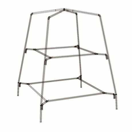 MIRIAM 2 TIER SQ STAND - BLACK - EFAY # 910336BK