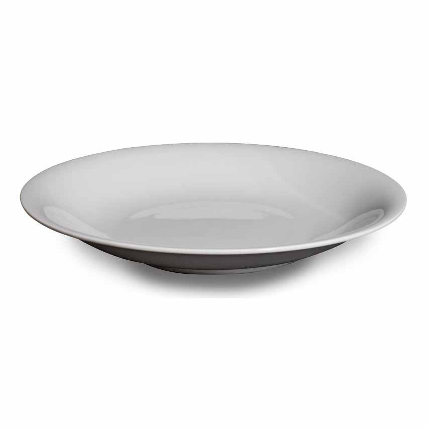 BONE CHINA ROUND DEEP PLATE - WHITE - DON BELLINI # DB1010223