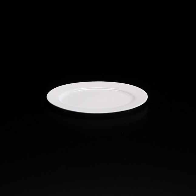 BONE CHINA OVAL RIM PLATE - WHITE - DON BELLINI # DB1011120