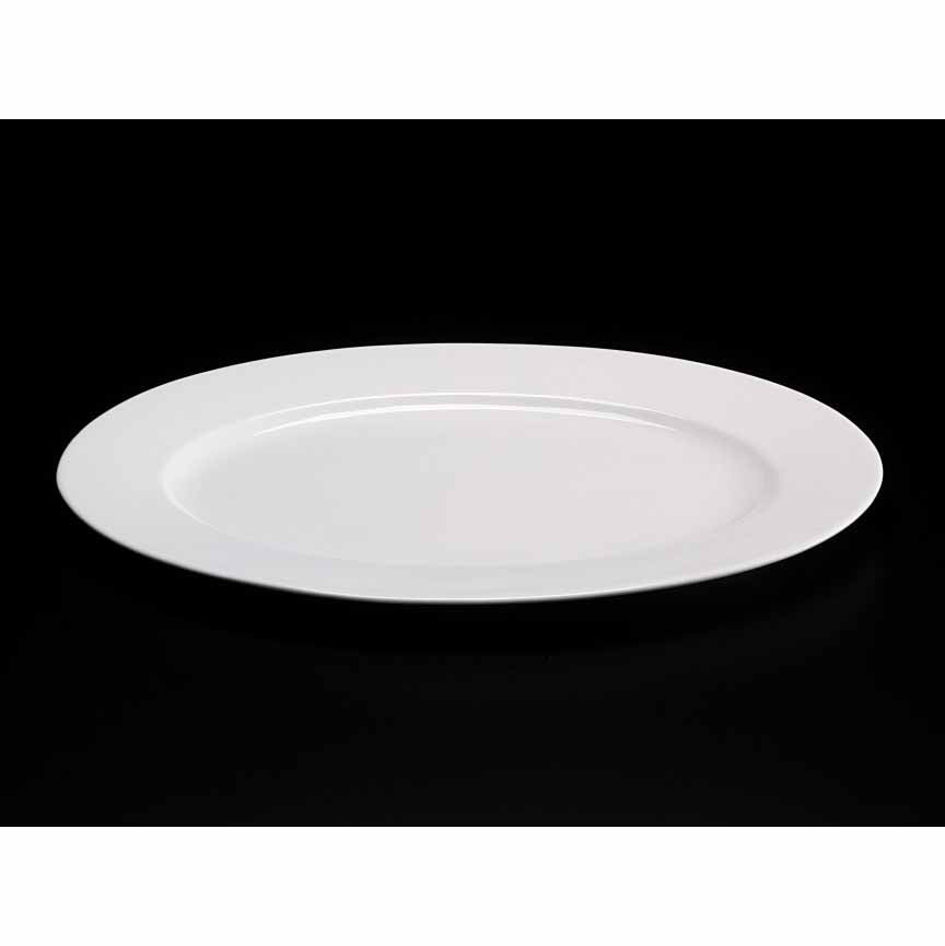 BONE CHINA OVAL RIM PLATTER - WHITE - DON BELLINI # DB1011146