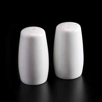 BONE CHINA SALT/PEPPER SHAKER - WHITE - DON BELLINI # DB106SP73