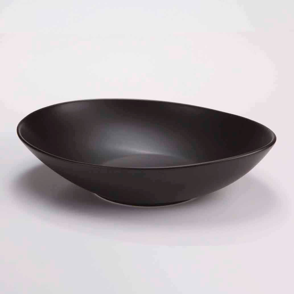DE TERRA OVAL BOWL 10" l 25 CM - MATT BLACK - DON BELLINI # DB2121025