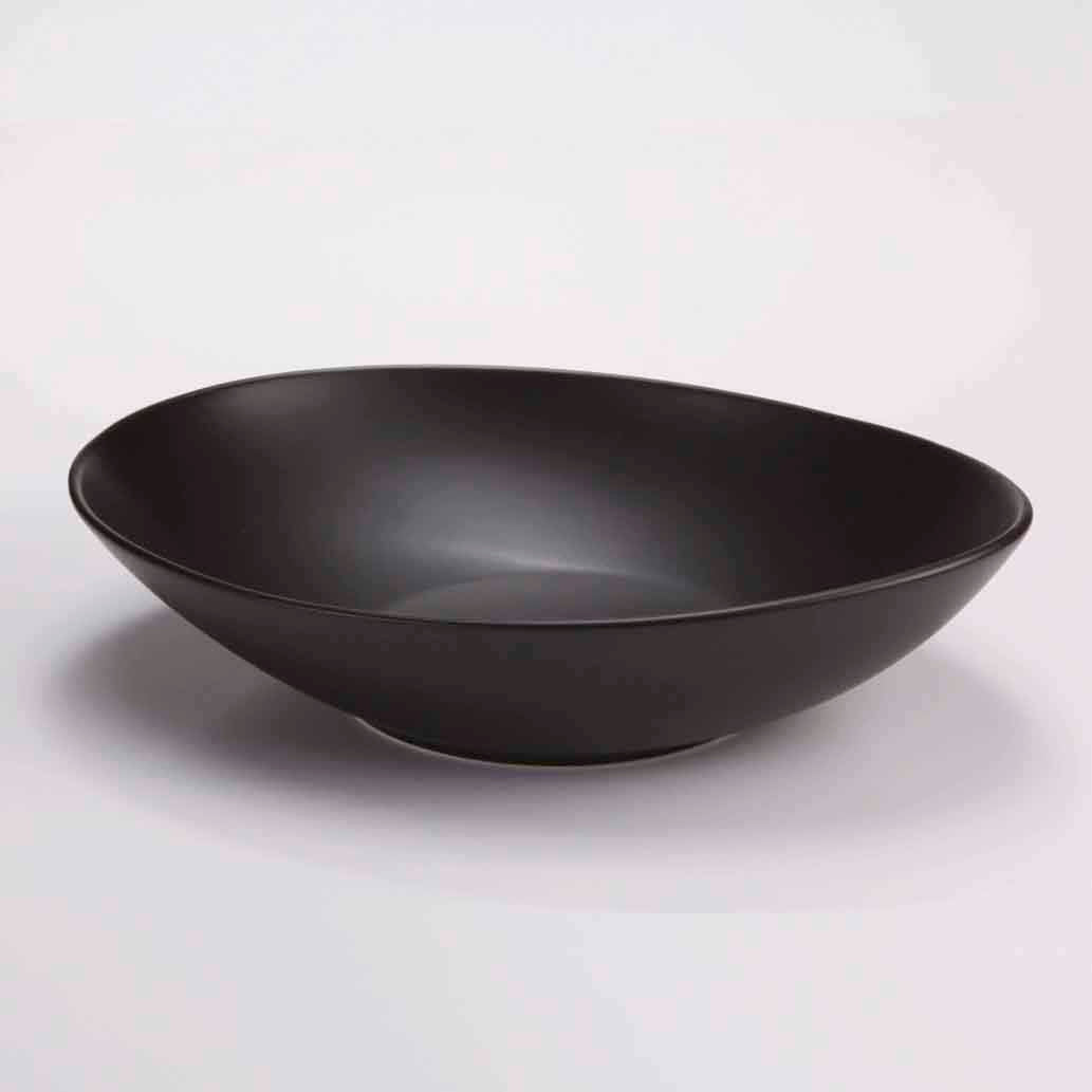 DE TERRA OVAL BOWL 11.5" l 29 CM - MATT BLACK - DON BELLINI # DB2121029