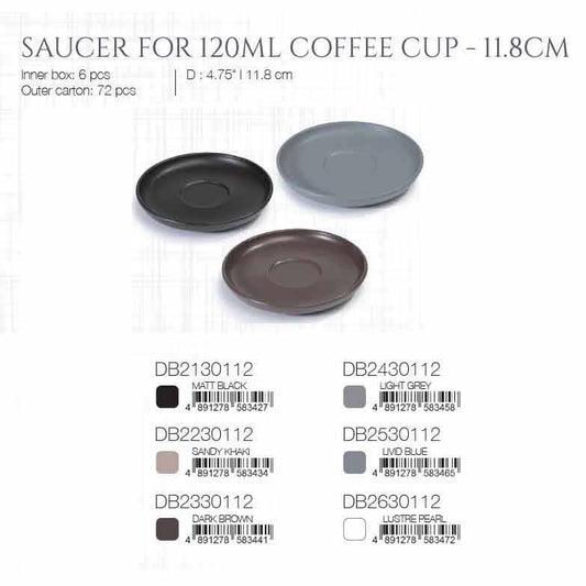 DE TERRA SAUCER FOR 120ML COFFEE CUP - 11.8 CM - SANDY KHAKI - DON BELLINI # DB2230112