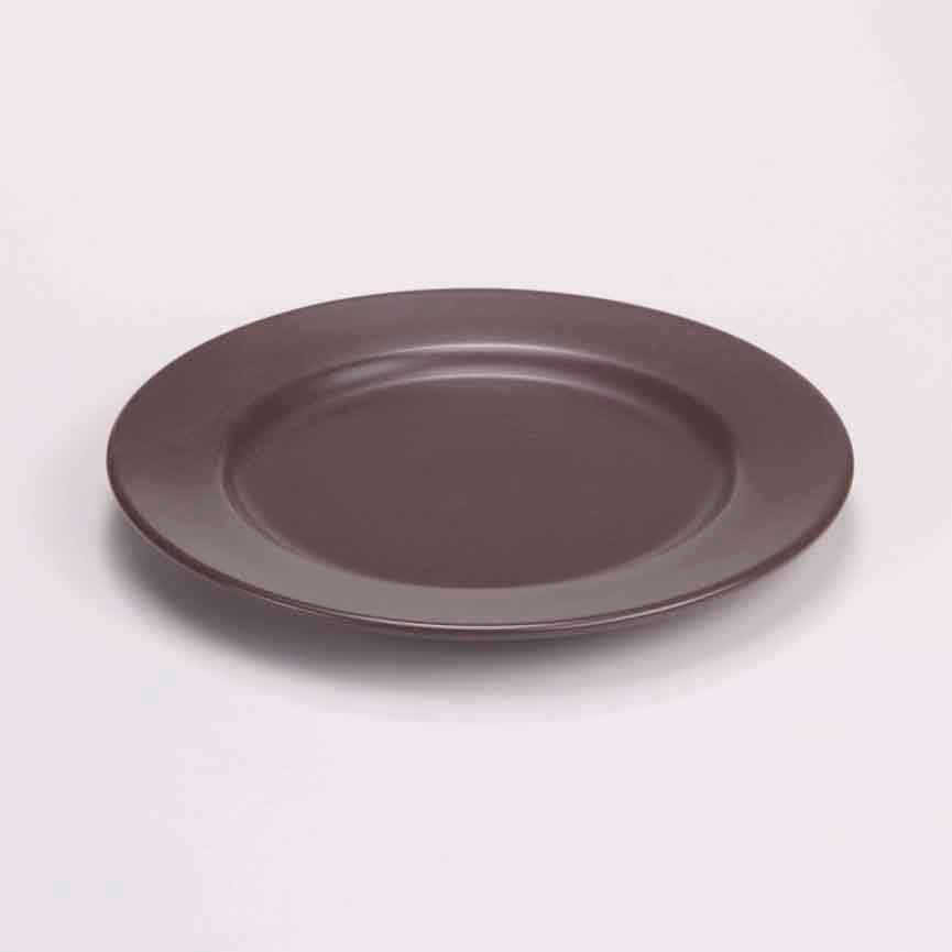 DE TERRA PLATE 10" l 25CM - DARK BROWN - DON BELLINI # DB2310125