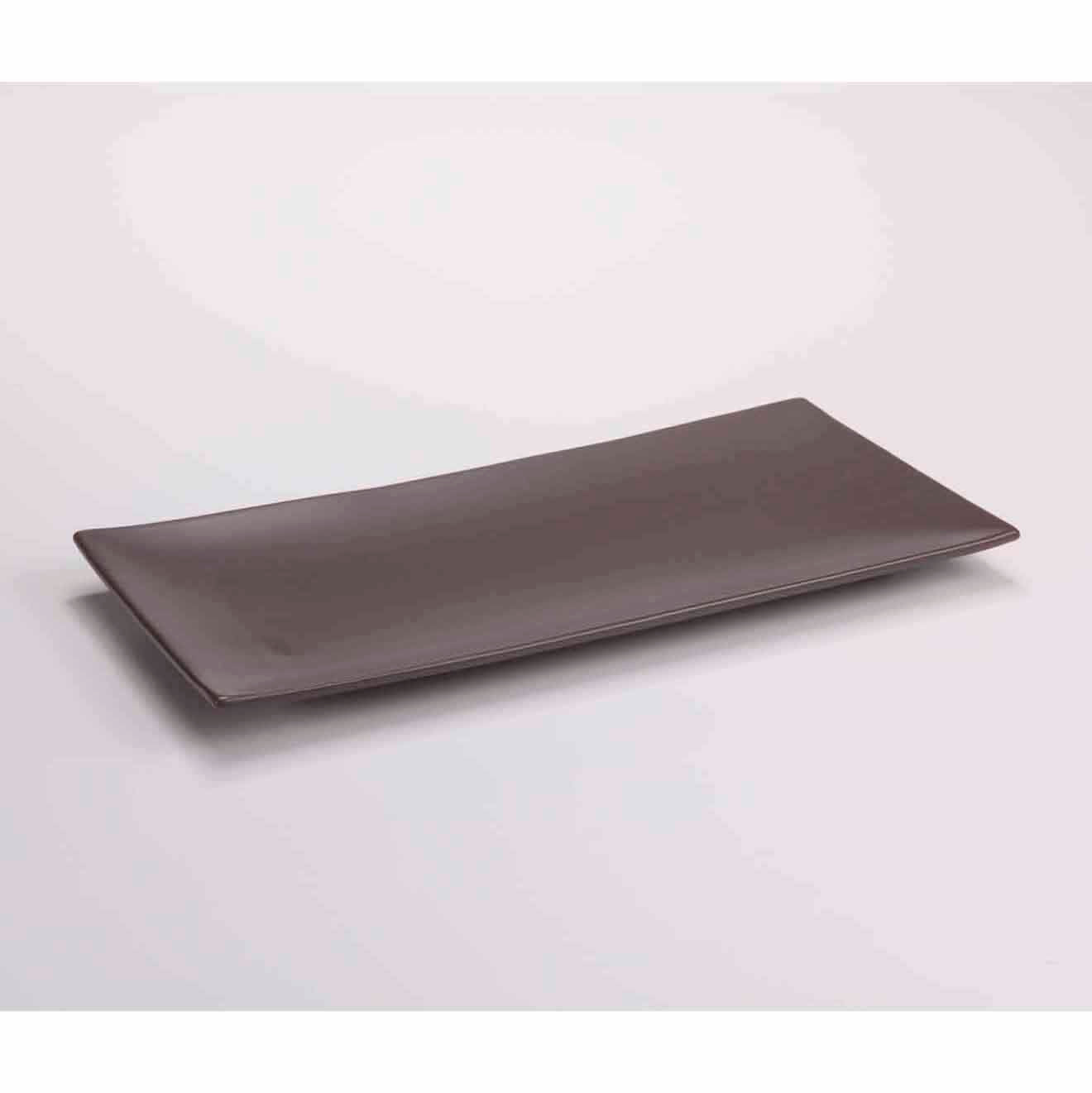 DE TERRA RECT. PLATE 13" l 33 CM - DARK BROWN - DON BELLINI # DB2313033