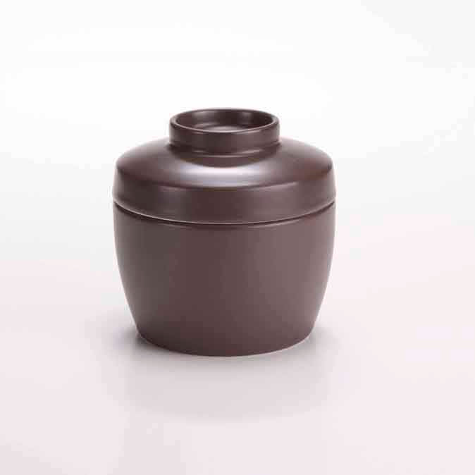 DE TERRA SOUP BOWL WITH LID 4" l 10CM - DARK BROWN - DON BELLINI # DB2320210