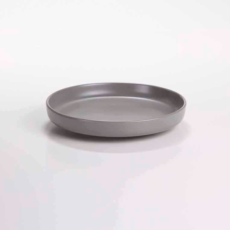 DE TERRA DEEP PLATE 8.25" l 21CM - LIGHT GREY - DON BELLINI # DB2410221