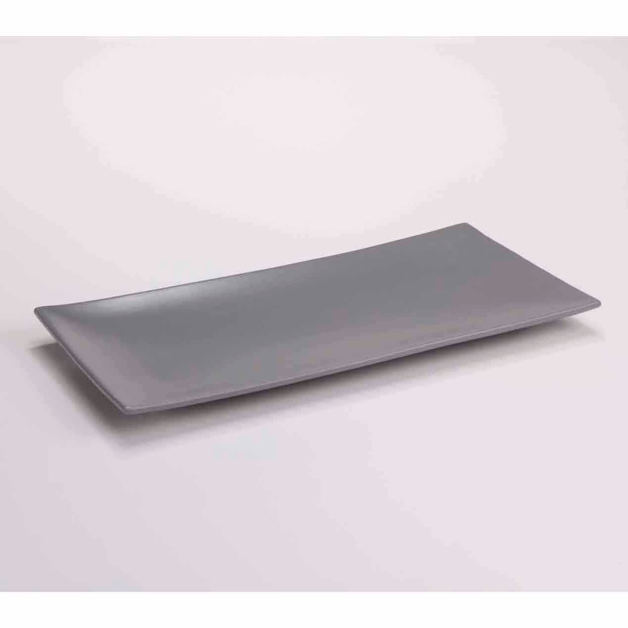 DE TERRA RECT. PLATE 13" l 33 CM - LIGHT GREY - DON BELLINI # DB2413033