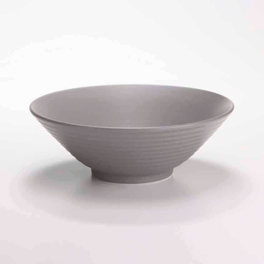 DE TERRA NOODLE BOWL 9" l 23 CM - LIGHT GREY - DON BELLINI # DB2420023