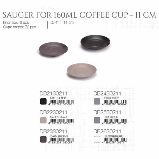 DE TERRA SAUCER FOR 160ML COFFEE CUP - 13 CM - LUSTRE PEARL - DON BELLINI # DB2630211