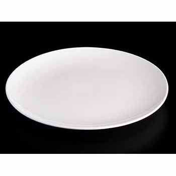 FINE CHINA ROLLED RIM ROUND PLATTER 12" | 30.5 CM - WHITE - DON BELLINI # DB3010031