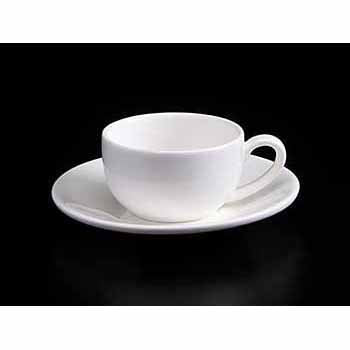 FINE CHINA 3 OZ | 100 ML COFFEE CUP & SAUCER - WHITE - DON BELLINI # DB3030010