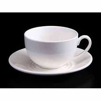 精美瓷器 8 盎司 | 250 毫升茶杯和茶碟 - 白色 - DON BELLINI # DB3030025