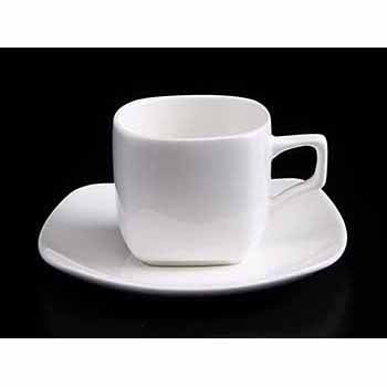 FINE CHINA 7 OZ | 200 ML TEA CUP & SAUCER - WHITE - DON BELLINI # DB3032020