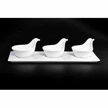 FINE CHINA CAVIAR SET 13" | 33 CM - WHITE - DON BELLINI # DB306CV34