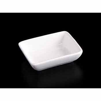 FINE CHINA SAUCE DISH 3" X 2.5" | 8 X 6 CM - WHITE - DON BELLINI # DB306SD80