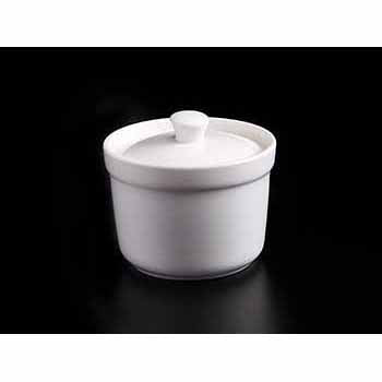 FINE CHINA 4" | 10 CM 8 FL OZ | 250 ML SOUP CUP WITH LID - WHITE - DON BELLINI # DB3090910