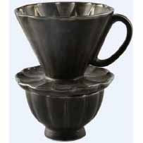 PORCELAIN FILTER CUP (4 - CUP) - BLACK - HERO # HE-FC4PO-BK