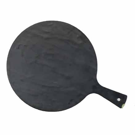 MELA SLATE 21" ROUND GOURMET BOARD - BLACK SLATE - EFAY # 407121BK