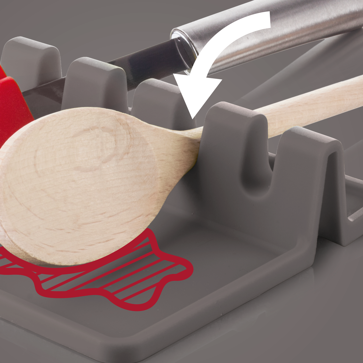 UTENSIL REST GREY, SLEEVE - VACU VIN #4670360