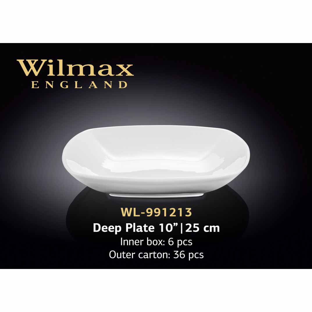 9" | 25CM DEEP PLATE - WHITE - WILMAX # WL-991213