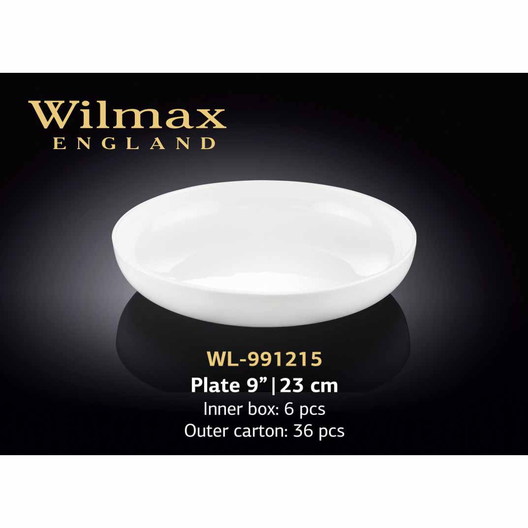 9 英寸 | 23 厘米盤子 - 白色 - WILMAX # WL-991215