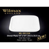 10" X 10" | 25.5 X 25.5 CM DINNER PLATE - WHITE - WILMAX (3pcs)