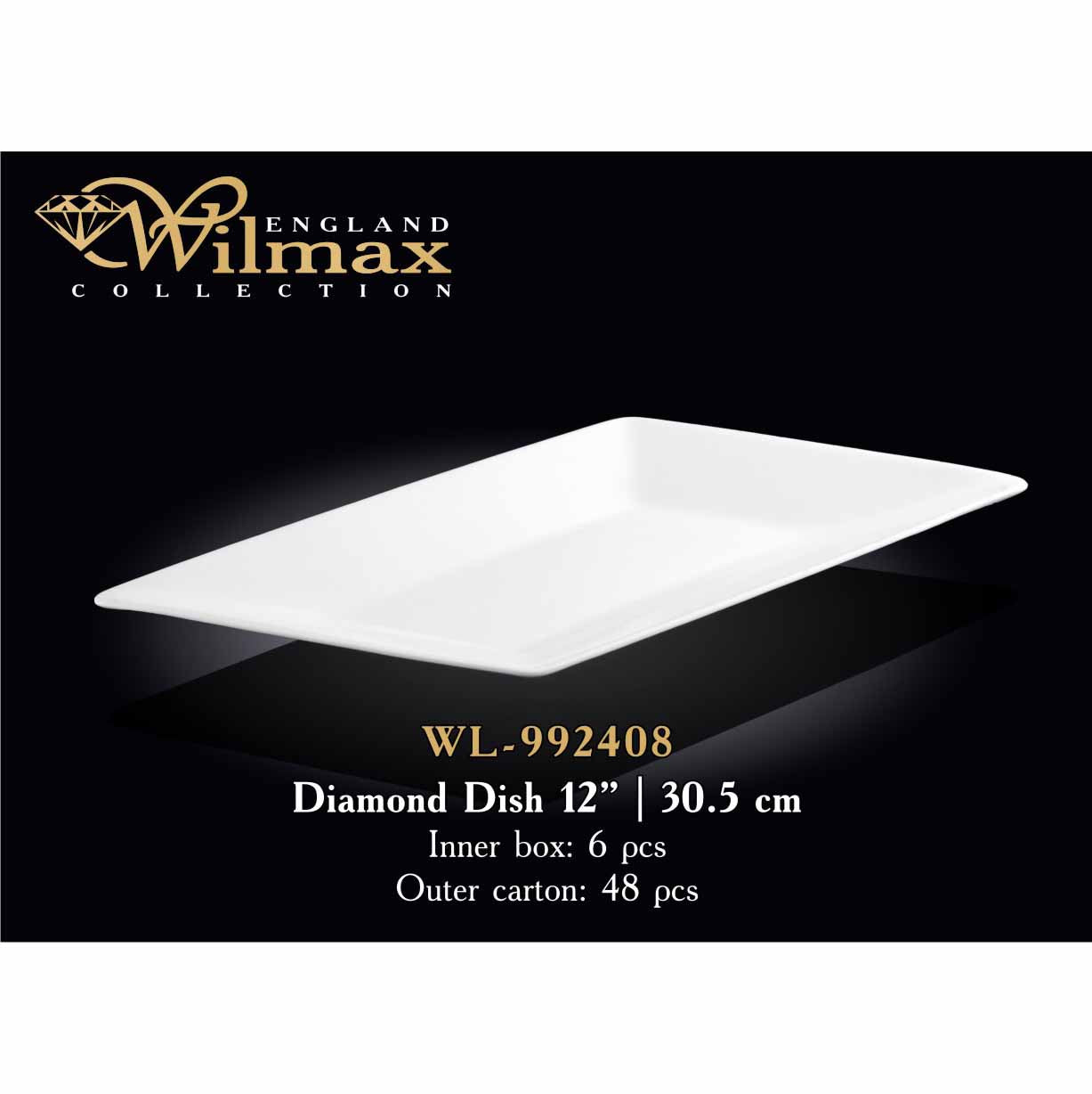 30.5公分鑽石盤 - 白色 - WILMAX # WL-992408