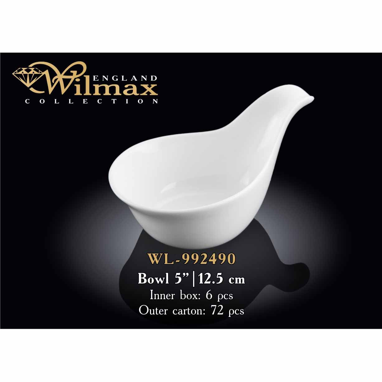 5" / 12.5CM SNACK DISH - WHITE - WILMAX # WL-992490