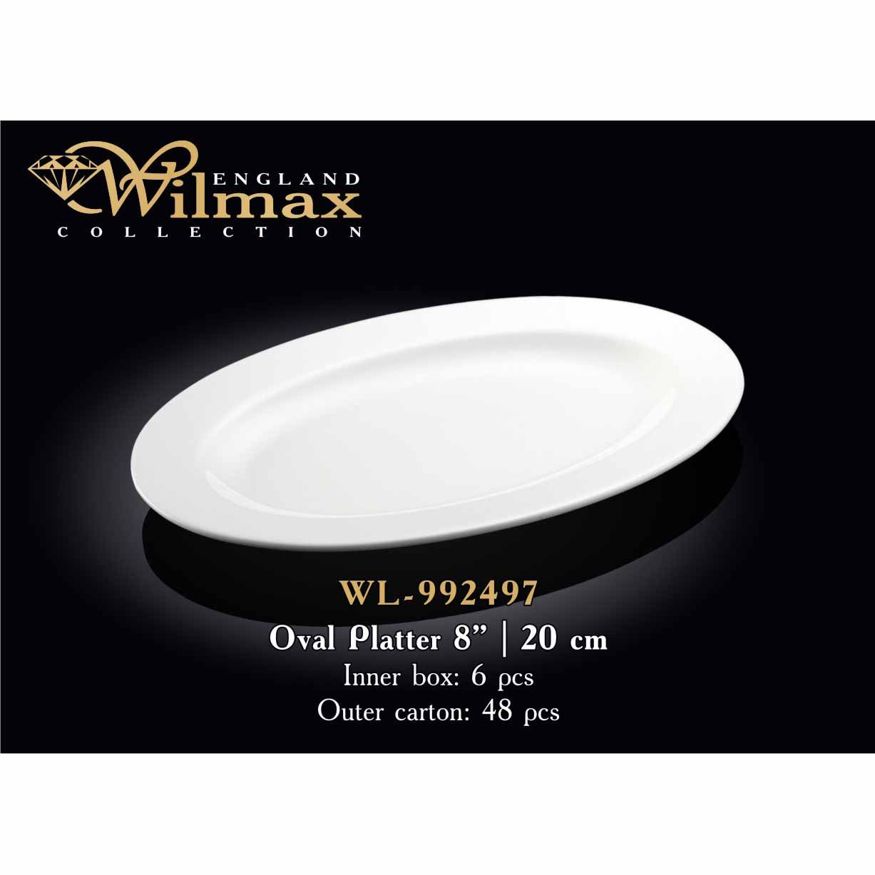 20 CM OVAL DISH - WHITE - WILMAX # WL-992497