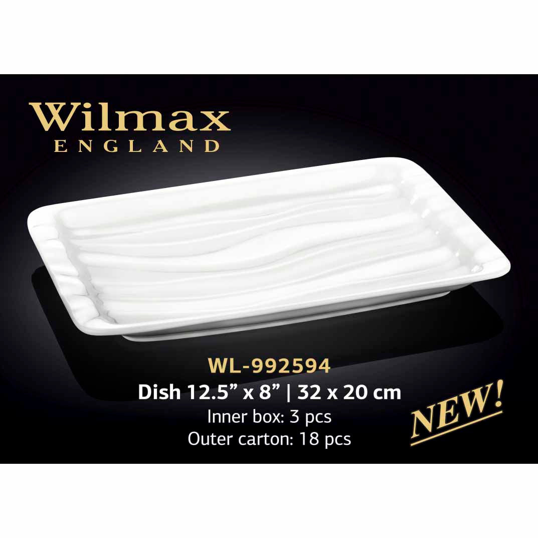 12.5" X 8" | 32 X 20 CM DISH - WHITE - WILMAX # WL-992594