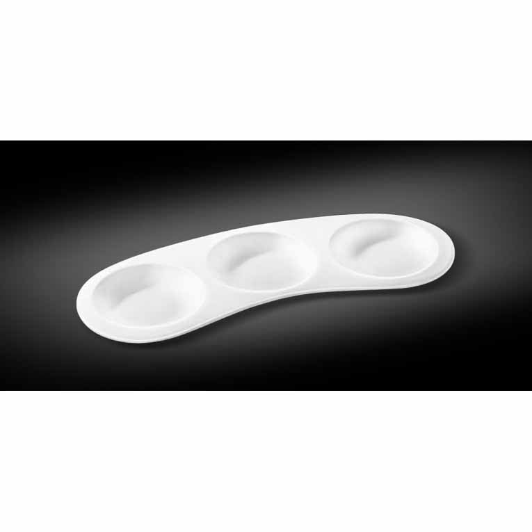 9.5" X 3.5" | 25 X 8.5 CM TRAY - WHITE - WILMAX # WL-992669