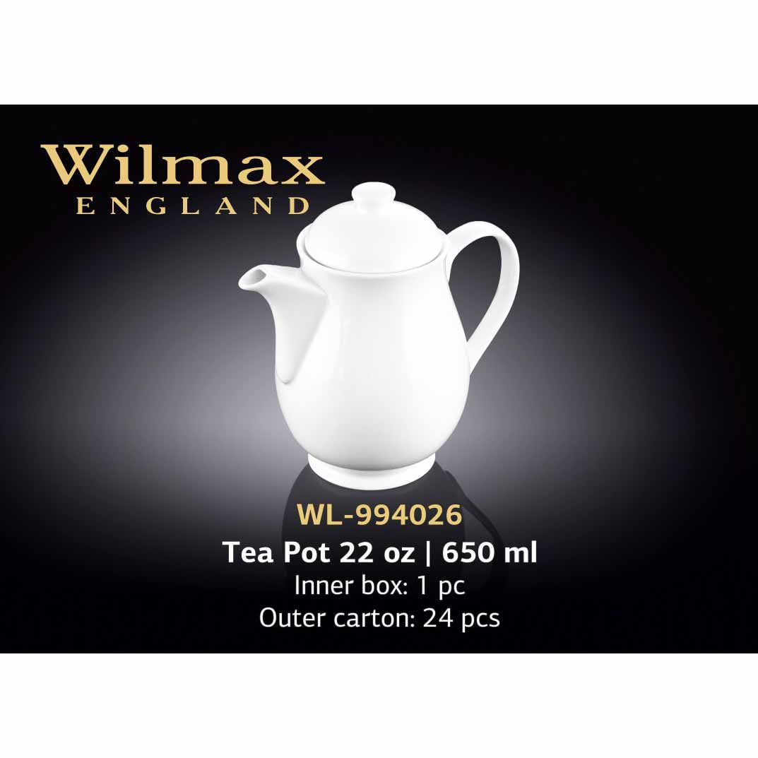 22 盎司茶壺 - 白色 - WILMAX # WL-994026