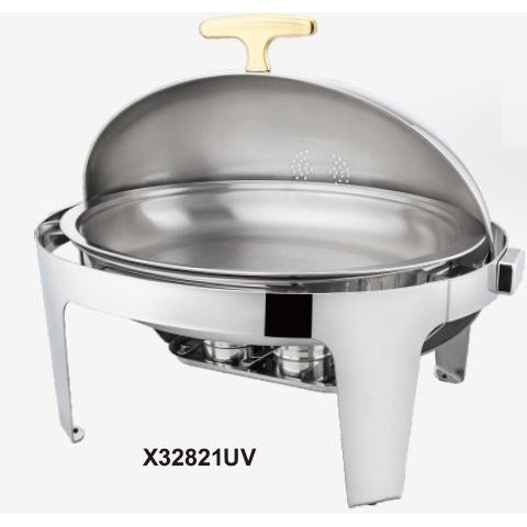 精英橢圓形 9L 自助餐爐,鈦合金手柄 - 不銹鋼 - SUNNEX # X32821UV