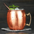 COPPER-PLATED HAMMERED MOSCOW MULE MUG 530ml - BARWARE #ZHC1-16