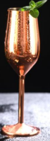 STAINLESS STEEL WINE GLASS GOLD - BARWARE #ZHD1-50