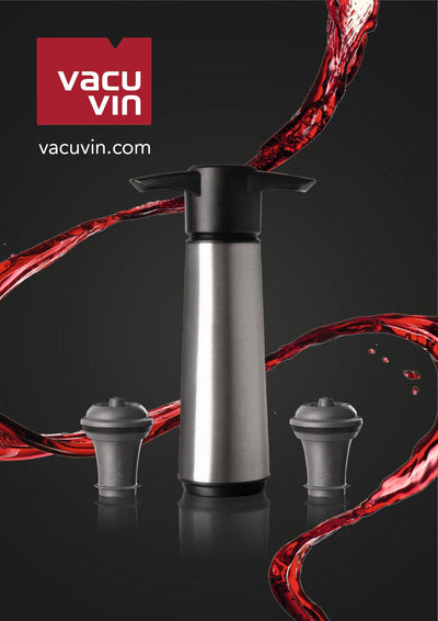 WINE SAVER STAINLESS STEEL (1 PUMP+2 STOPPERS) - VACU VIN #0649260