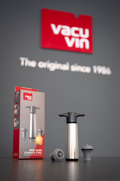 WINE SAVER STAINLESS STEEL (1 PUMP+2 STOPPERS) - VACU VIN #0649260
