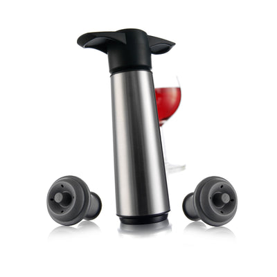 WINE SAVER STAINLESS STEEL (1 PUMP+2 STOPPERS) - VACU VIN #0649260