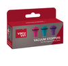 VACUUM WINE STOPPER PINK/BLUE/PURPLE SET OF 3 - ASSORTED - VACU VIN # 0885060
